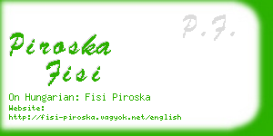 piroska fisi business card